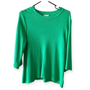 JODIFL Vibrant Green bell Sleeve Top